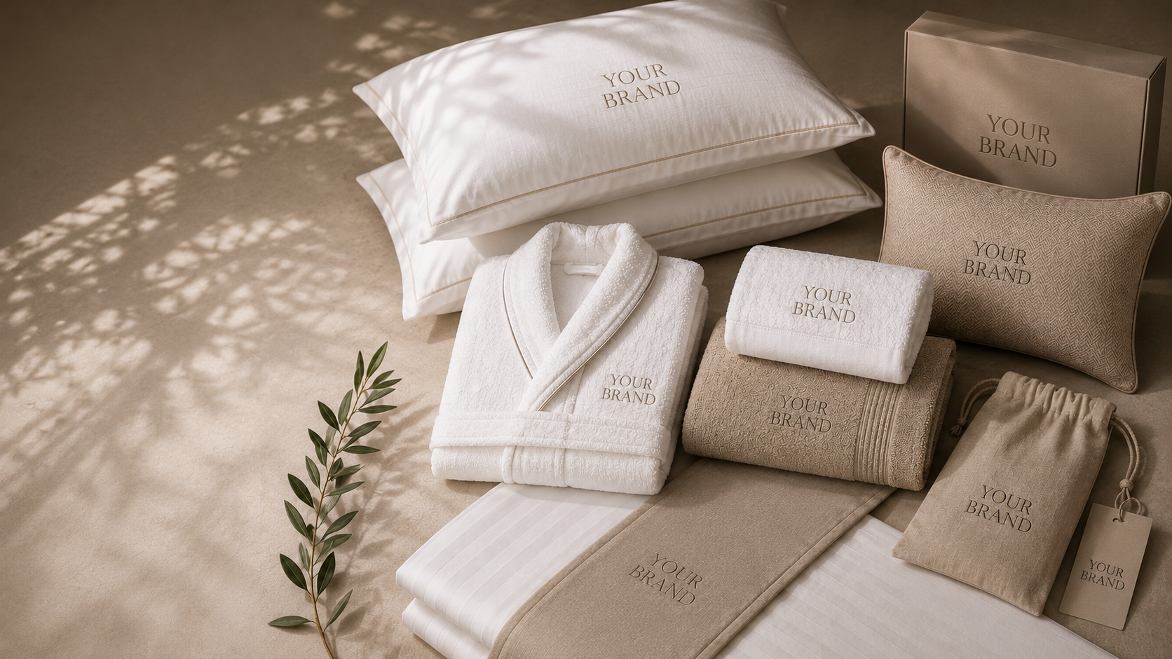 Lara & Co. private label robe and towels